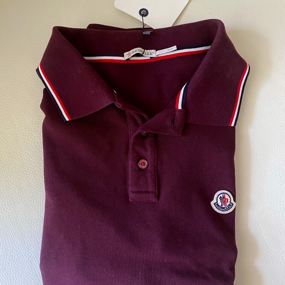Moncler Short Sleeve Polo Shirt - XL -Maglia Polo Manica Corta With Original Tag